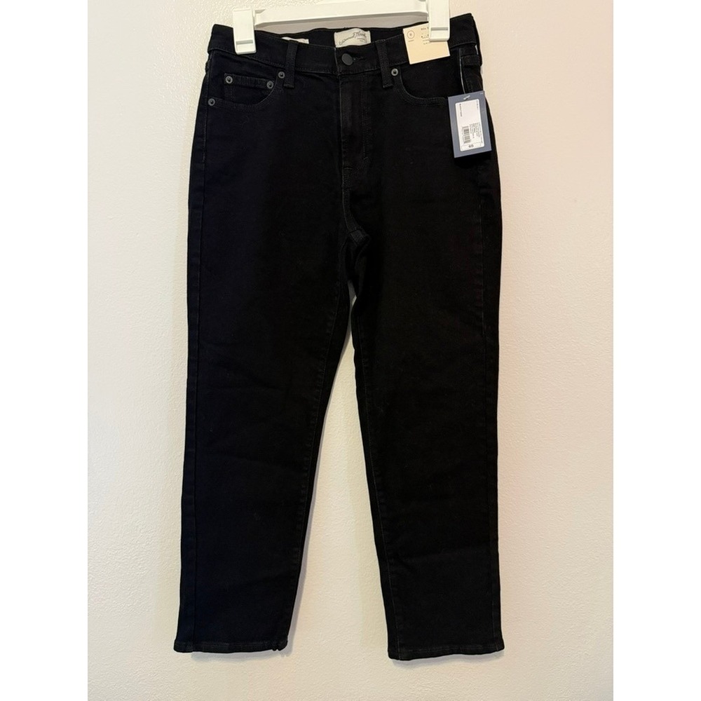 Universal Thread Women 80s Slim Jeans Black Mid Rise 6S Short NWT